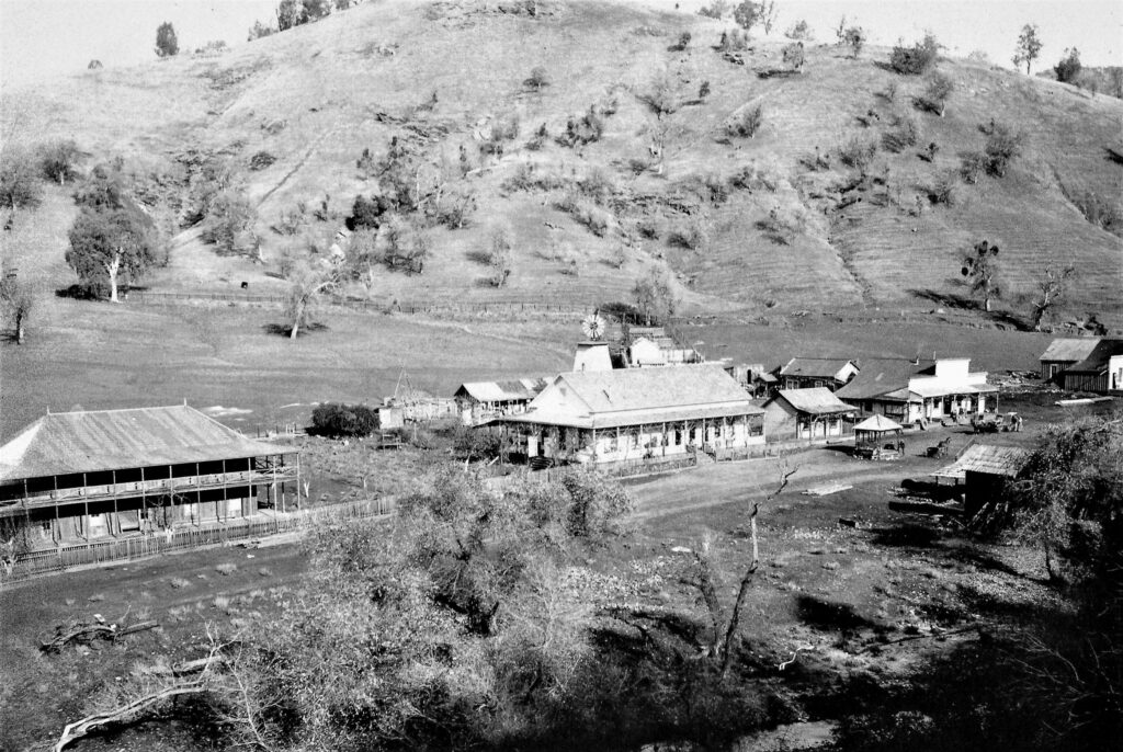 Photo of old buildings in downtown Coarsegold