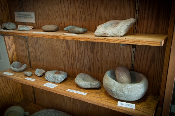 This is a photo of Native American artifacts found in the area. 