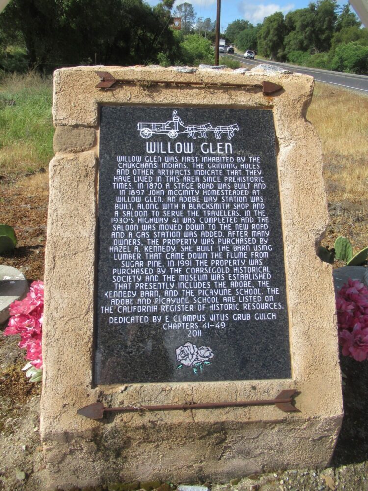 This is a photo of the Historical Marker located on Hightwary 41 and the entrance to the Museum property.